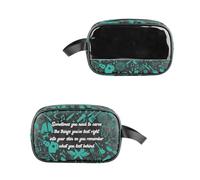 VAMSII Leather and Lark Merch Dark Romantic Comedy Toiletry Cosmetic Bag Romantic Thriller Novel Inspired Gifts, USLeatherToiletry
