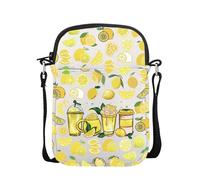 VAMSII Lemons Lover Gifts Lemon Crossbody Bag Fruits Lover Gift Lemons Fruit Themed Gift, Uslemoncrossbody