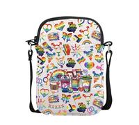 VAMSII LGBTQ Gay Pride Gifts LGBT Rainbow Crossbody Bag Love Is Love Pride Hearts Gifts Couples Gay Pride Bag, Uslgbtqcrossbody