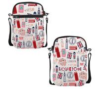 VAMSII London Souvenirs Gifts London Travel Crossbody Bag British Theme Themed Gifts London Skyline Gift London Trip Gift, Uslondontcrossbody