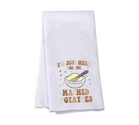 VAMSII Mashed Potato Lover Gift Mashed Potato Kitchen Towel Potatoes Food Lover Gift Vegetarian Foodie Gifts (USPotatoTowel)