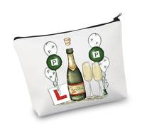 VAMSII New Driver Gift Congratulations on Passing Your Driving Test Makeup Bag Driver Safe Gift Driving License Zipper Pouch, DrivingMBag, Modern