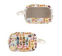 VAMSII New York Souvenir Gift New York City Landmarks Toiletry Cosmetic Bag New York Housewarming Gift, USNewYorkToiletry, Modern