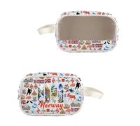 VAMSII Norway Souvenir Gift Norway Landmarks Toiletry Cosmetic Bag Norwegian Trip Lovers Gifts Scandinavian Gift, USNorwayToiletry, Modern