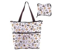 VAMSII Registered Nurse Coffee Lover Foldable Shopping Bag RN Coffee Addict Funny Nurse Merch