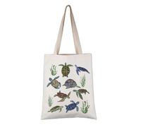 VAMSII Sea Turtle Lover Gift Sea Turtle Design Tote Bag Turtles Fan Handbag Marine Biology Gift, Sea Turtle Design T