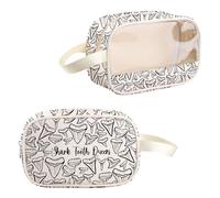VAMSII Shark Teeth Design Gift Shark Tooth Queen Makeup Bag Fossil Hunter Travel Toiletry Bag Shark Teeth Lover Merch (Shark Tooth Queen TB)