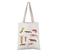 VAMSII Shrimp Lover Gift Shrimp Design Tote Bag Shrimps Cooking Chef Handbag Fishing Fisher Seafood Lover Gift, Shrimp Design T
