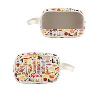 VAMSII Spanish Souvenir Gift Spain Lovers Toiletry Cosmetic Bag Spain Vacation Gift Spanish Honeymoon Gift, USSpainToiletry, Modern