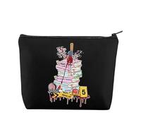 VAMSII True Crime Book Club Gifts Mystery Reader Makeup Bag True Detective Gifts Crime Scene Lovers Gifts, USCrimeBookMakeup