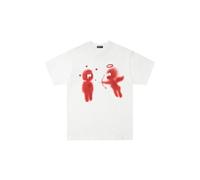Vamtac Mens Oversized Graphic Tees Y2k Vintage Cupid’s Love Arrow Short Sleeve Streetwear Tops Tshirt Unisex, White, Medium