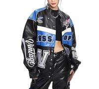 Vamtac Vintage Men Motorcycle Bomber Varsity Jackets Graphic Casual Loose Hip-Hop Letterman Streetwear Uniforms, 01a-black, S