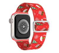 Vamyzji Christmas Nylon Compatible with Apple Watch 11 Strap 42mm 41mm 40mm 38mm Women Men, Cute Holiday Nylon Christmas for iWatch Series 11 10 9 8 7 SE 6 5 4 3 2 1 Red