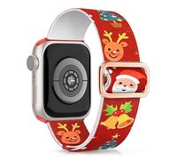 Vamyzji Christmas Nylon Strap Compatible with Apple Watch Strap 38mm 40mm 41mm 42mm 44mm 45mm 46mm 49mm Women Men, Holiday Nylon Christmas Strap for iWatch Series 11 10 9 8 7 SE 6 5 4 3 2 Ultra 3 2 1