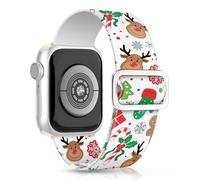 Vamyzji Christmas Nylon Strap Compatible with Apple Watch Strap 38mm 40mm 41mm 42mm 44mm 45mm 46mm 49mm Women Men, Holiday Nylon Christmas Strap for iWatch Series 11 10 9 8 7 SE 6 5 4 3 2 Ultra 3 2 1