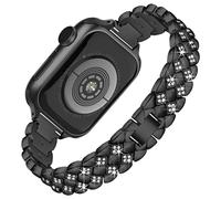 Vamyzji Compatible with Apple Watch Strap 46mm 49mm 45mm 44mm 42mm(S3 2 1), Slim Metal Strap for Apple Watch Series 11 10 9 8 7 6 5 4 SE 3 2 1,Ultra 3 2 1, Bling Designer iWatch Bracelet Women Ladies