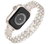 Vamyzji Compatible with Apple Watch Strap 46mm 49mm 45mm 44mm 42mm(S3 2 1), Slim Metal Strap for Apple Watch Series 11 10 9 8 7 6 5 4 SE 3 2 1,Ultra 3 2 1, Bling Designer iWatch Bracelet Women Ladies