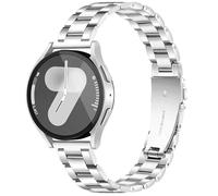 Vamyzji Compatible with Samsung Galaxy Watch 7/6/5/4 40mm 44mm, FE 40mm, Samsung Galaxy 5 Pro, Watch 6 Classic 43/47mm Strap, Metal Strap Women for 4 Classic/Active 2,Silver