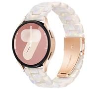 Vamyzji Compatible with Samsung Galaxy Watch 7/6/5/4 40mm 44mm, FE 40mm, Samsung Watch 5 Pro, 6 Classic 43/47mm Strap, Light White Resin Strap for Galaxy 4 Classic/Active 2,Women Men