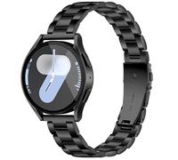 Vamyzji Compatible with Samsung Galaxy Watch 7/6/5/4 40mm 44mm, Watch FE 40mm, Galaxy 5 Pro, 6 Classic 43/47mm Strap, Metal Strap Women for 4 Classic/Active 2,Black