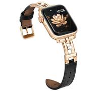Vamyzji Leather Strap Compatible Apple Watch Strap 41mm 40mm 38mm/45mm 44mm 42mm 49mm,Unique Dressy Designer Genuine Leather iWatch Strap for Women for Apple Watch Serie 9 8 7 6 5 4 3 2 1,SE,Ultra 1 2