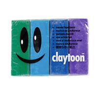 Van Aken Claytoon Modeling Clay - 1 lb (Four 4-oz Bars) - Use for Claymation, Models, and Stop Motion (Cool)