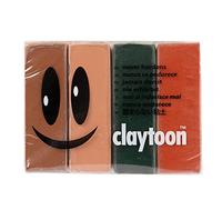 Van Aken Claytoon Modeling Clay - 1 lb (Four 4-oz Bars) - Use for Claymation, Models, and Stop Motion (Earth)