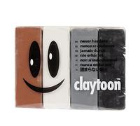 Van Aken Claytoon Modeling Clay - 1 lb (Four 4-oz Bars) - Use for Claymation, Models, and Stop Motion (Neutral)