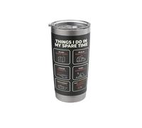 Van Camper Things I Do in My Spare Time Road Trip Camping Stainless Steel Insulated Tumbler