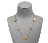 Van Cleef & Arpels 18Ct Gold Diamond Flower Necklace Gold 16inch