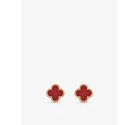 Van Cleef & Arpels Van Cleef & Arpels Sweet Alhambra 18ct Rose Gold and Carnelian Stud Earrings Pink Gold