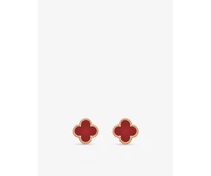 Van Cleef & Arpels Van Cleef & Arpels Sweet Alhambra 18ct Rose Gold and Carnelian Stud Earrings Pink Gold
