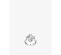 Van Cleef & Arpels Van Cleef & Arpels Vintage Alhambra Guilloché Rhodium-Plated 18ct White Gold Ring White Gold M.5