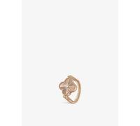 Van Cleef & Arpels Womens Rose Gold Vintage Alhambra 18ct Rose-gold and 0.47ct Diamond Ring N.5