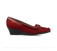 Van Dal Shoes Womens Bristol Espadrilles in Red Suede/Patent IM