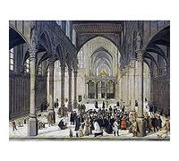 Van Dalem Church Interior Christ Preaching Painting Unframed Wall Art Print Poster Home Decor Premium