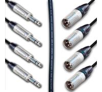 Van Damme 4 way Balanced TRS Jack to Male XLR Loom (30m)