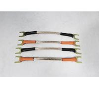 Van Damme 4 x HiFi Series Speaker Cable Bi-Wire Links 10 cm 8 x Gold plated spades 2.5 mm.