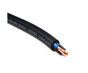 Van Damme Black Series Tour Grade 2 x 4.00mm Twin-Axial Speaker Cable, Black 268-545-000 1 Metre / 1M