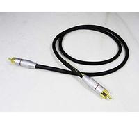 Van Damme Black Ultra X Subwoofer Cable 2 Metre Single Terminated With HQ Gold Plated RCA Phono Plugs