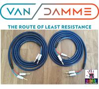 Van Damme Blue Series Studio 2x2.5mm Speaker Cable 3m pair - HQ banana plugs