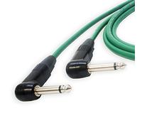 Van Damme Flexible Guitar Cable. Neutrik Angled 1/4 inch Mono Cable 3m, 5m (4m, Green)