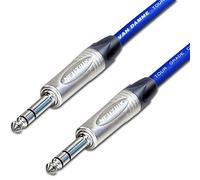 Van Damme ¼ inch Jack to Van Damme ¼ inch Jack Lead NEUTRIK 6.35 mm TRS Stereo Balanced Cable 3 m 6 m 10 m (2 m, Blue)