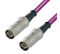 Van Damme Midi Lead 5 Pin Din Phantom Power Synth, Interface, Foot Switch Cable (20 m, Purple)