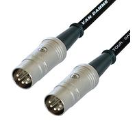 Van Damme Midi Lead. 5 Pin Din PHANTOM POWER Synth, Interface, Foot Switch Cable (6m, Black)