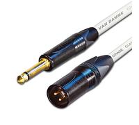 Van Damme Mono Jack to Male XLR lead. Guitar/DI Cable. Neutrik GOLD NP2X-B (6m, White)