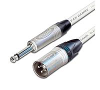 Van Damme Mono Jack to Male XLR lead. Guitar/Mixer/DI Cable. Neutrik NP2X (6m, White)