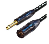 Van Damme & Neutrik 1/4-Inch Mono Jack To Male XLR Guitar To Balanced Input Cable, Black, 6 m