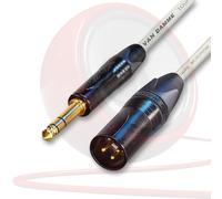 Van Damme & Neutrik STARQUAD Gold Male XLR to 1/4" TRS Jack Cable. Balanced Lead