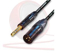 Van Damme & Neutrik STARQUAD Gold Male XLR to 1/4" TRS Jack Cable. Balanced Lead